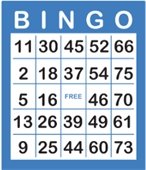 Clipart of Bingo Card