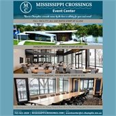 A view of the Banquet Room inside the Mississippi Crossings Event Center.