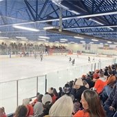 View of indoors at the Champlin Ice Forum.