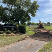 A view of the trail work at Northland Park.