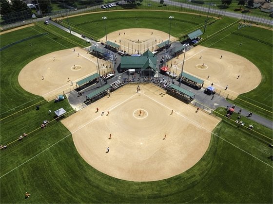 A view of the Andrews Park Softball Complex.