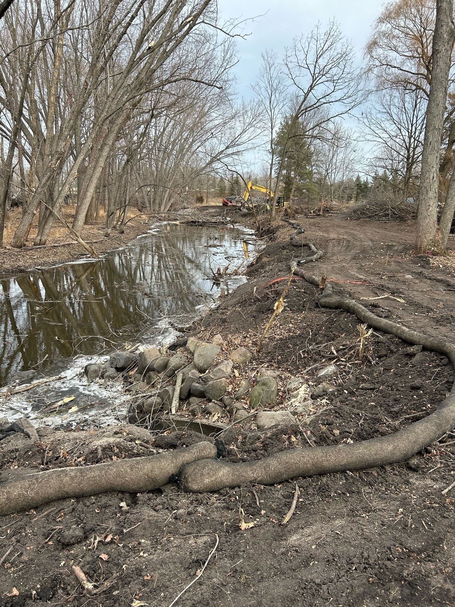 A part of the stream that under construction