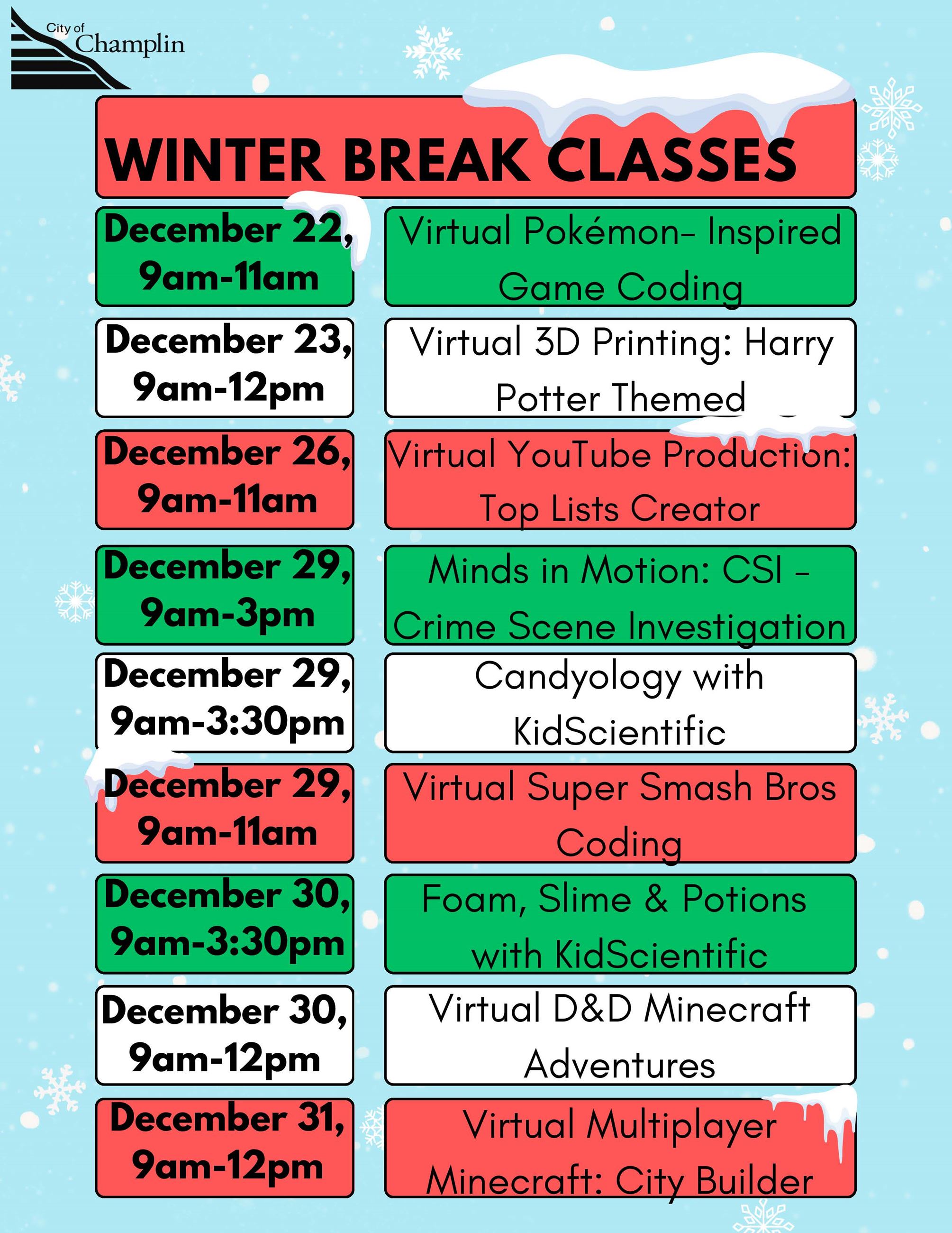 Youth Winter Classes