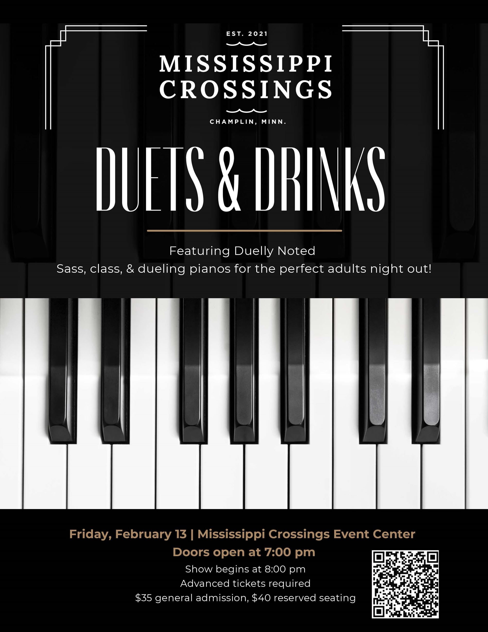 2025 Duets Drinks Flier